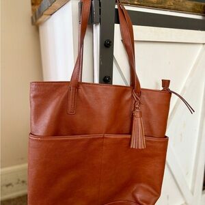 Sonoma Tan Leather Tote Bag